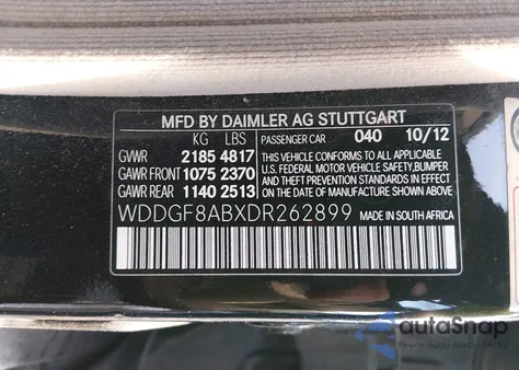 2013 Mercedes-Benz C 300 Luxury 4Matic from USA, damaged, VIN WDDGF8ABXDR262899